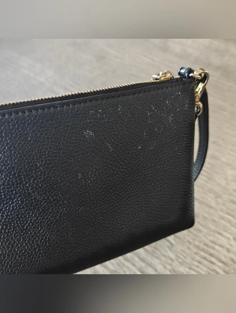 Michael Kors Black Leather Wristlet